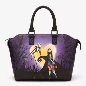 Loungefly Nightmare Before Christmas Satchel Jack Sally Heart Handbag Purse New